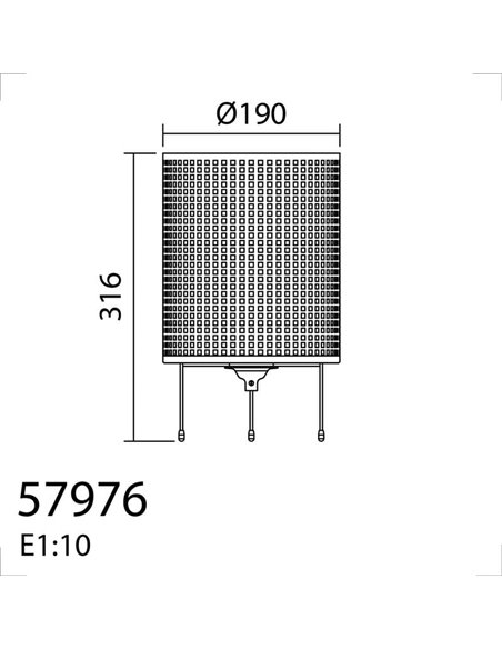 Lámpara de sobremesa rústica ATILA, detalle dorado y natural, ø19cm E27