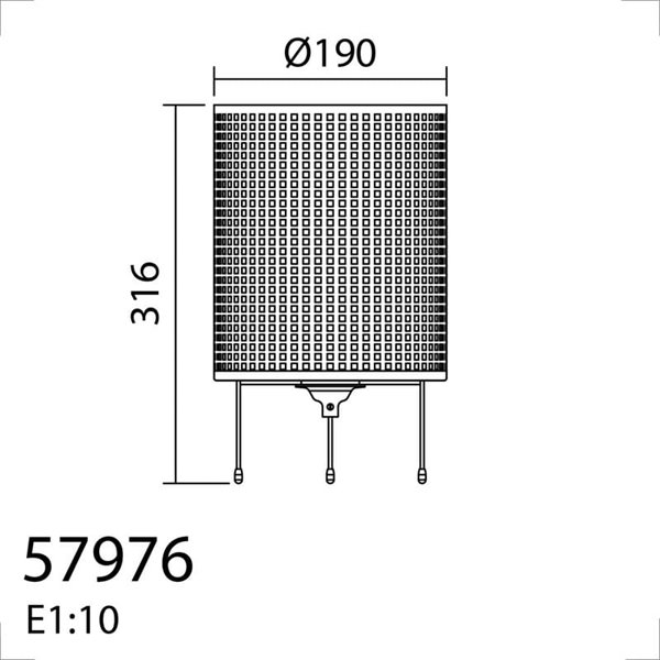 Lámpara de sobremesa rústica ATILA, detalle dorado y natural, ø19cm E27