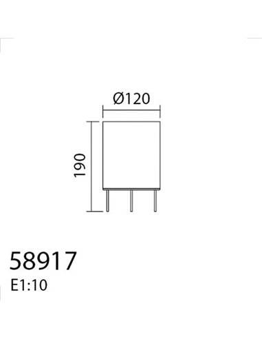 Candeeiro de mesa rústico ATILA XS, com detalhe dourado e preto natural, Ø12, E27