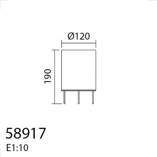 Lámpara de sobremesa rústica ATILA XS, con detalle dorado y negro natural, Ø12, E27 