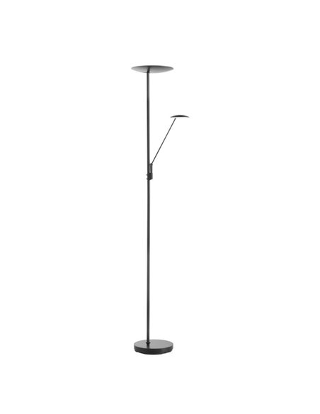 Luminária de chão LED DAPHNE de metal com braço de leitura, 33W+8W CCT 2700K-4000K, várias cores