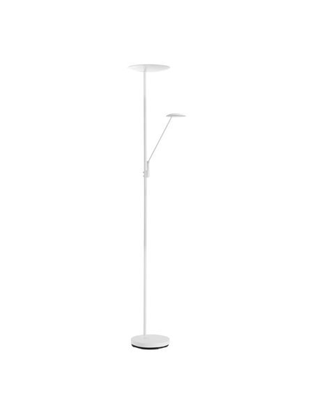 Luminária de chão LED DAPHNE de metal com braço de leitura, 33W+8W CCT 2700K-4000K, várias cores
