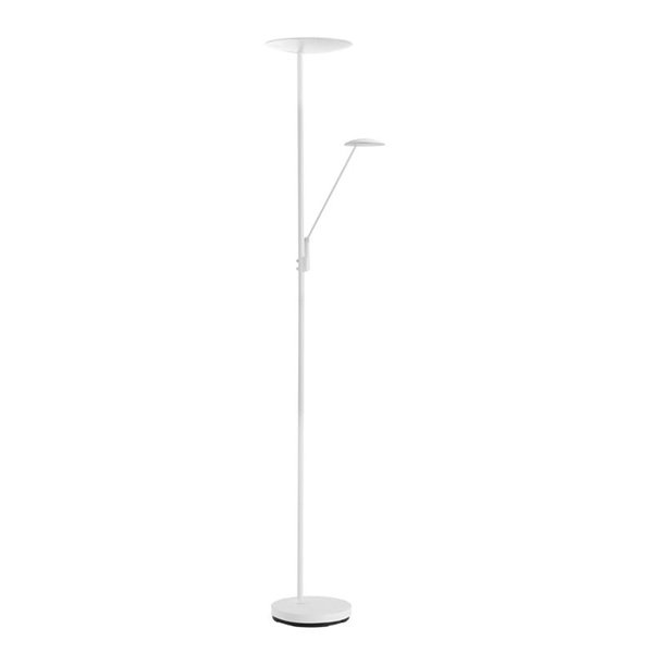 Luminária de chão LED DAPHNE de metal com braço de leitura, 33W+8W CCT 2700K-4000K, várias cores