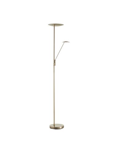 Luminária de chão LED DAPHNE de metal com braço de leitura, 33W+8W CCT 2700K-4000K, várias cores