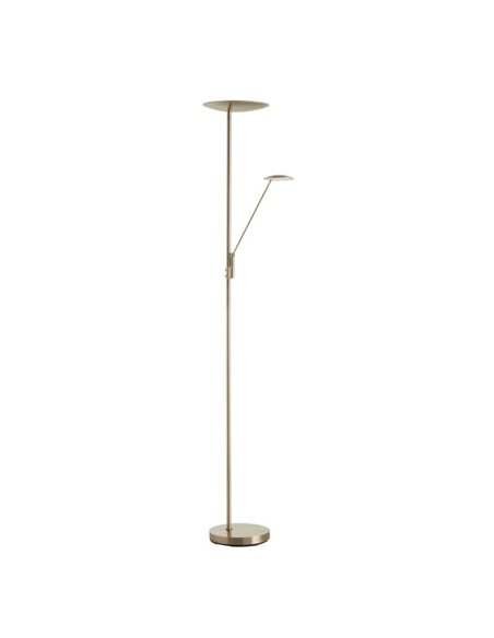 Luminária de chão LED DAPHNE de metal com braço de leitura, 33W+8W CCT 2700K-4000K, várias cores