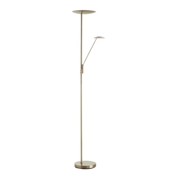 Luminária de chão LED DAPHNE de metal com braço de leitura, 33W+8W CCT 2700K-4000K, várias cores