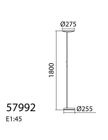 Lámpara de pie LED metálica DAPHNE S, 33W CCT 2700K-4000K, cabezal con movimiento de 180º, varios colores