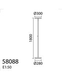 Lámpara de pie VEGA S, metálico con cabeza móvil 40W, 3000K, varios colores