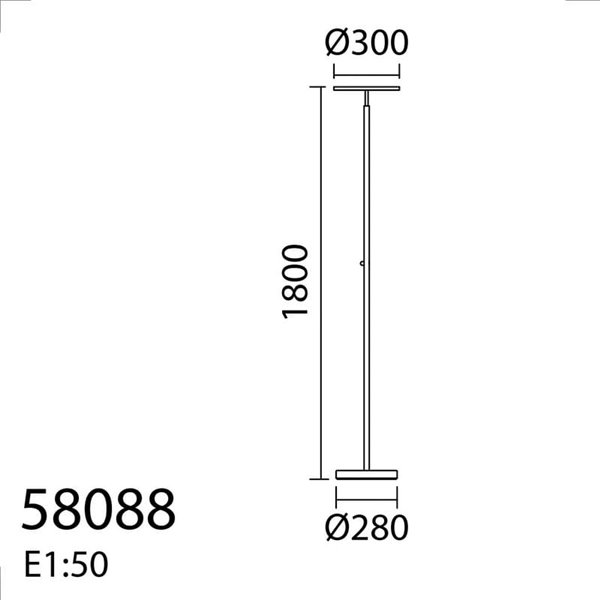 Lámpara de pie VEGA S, metálico con cabeza móvil 40W, 3000K, varios colores