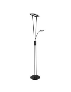 Luminária de chão de metal LED ANELLO com braço de leitura, design de corpo duplo, 30W+5W, 3000K dimerizável, várias cores