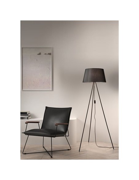 Lámpara de Pie con 3 patas TRIPODE y pantalla Ivory, blanco o negro