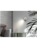 Aplique de pared con foco LED portátil FOCUS, 3W 3000K + USB + BAT, blanco o negro