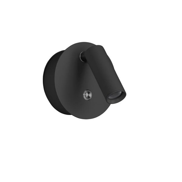 Foco de parede LED portátil FOCUS, 3W 3000K + USB + BAT, branco ou preto