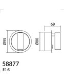 Aplique de pared con foco LED portátil FOCUS, 3W 3000K + USB + BAT, blanco o negro