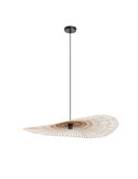 Lámpara de techo colgante ovalada PAMELA, natural ø75cm 1xE27