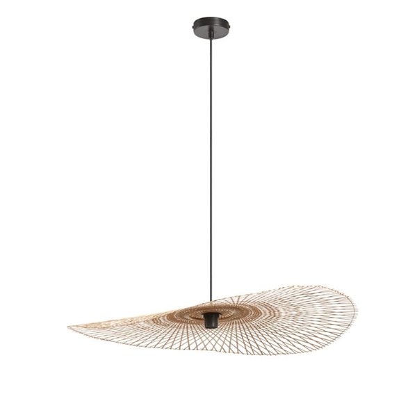 Lámpara de techo colgante ovalada PAMELA, natural ø75cm 1xE27