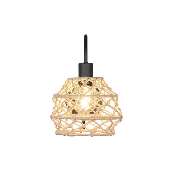 Aplique de pared cuerda natural HIVE con interruptor integrado bombilla excl. 1x E27 max. 10W IP20