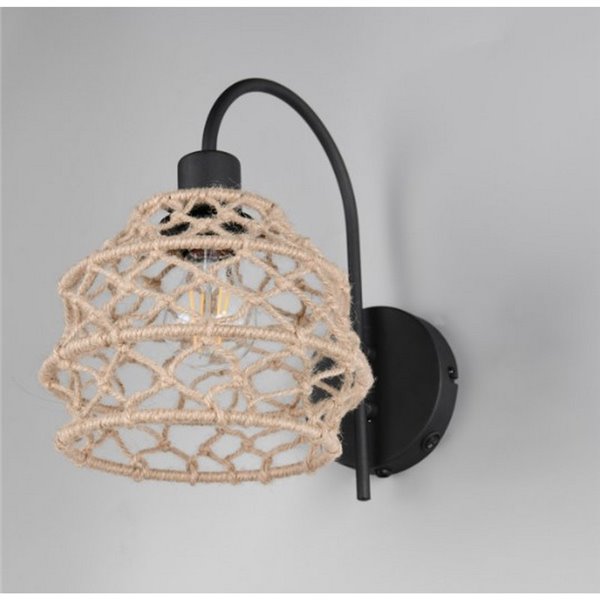 Aplique de pared cuerda natural HIVE con interruptor integrado bombilla excl. 1x E27 max. 10W IP20