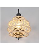 Aplique de pared cuerda natural HIVE con interruptor integrado bombilla excl. 1x E27 max. 10W IP20