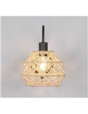 Aplique de pared cuerda natural HIVE con interruptor integrado bombilla excl. 1x E27 max. 10W IP20