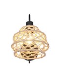 Aplique de pared cuerda natural HIVE con interruptor integrado bombilla excl. 1x E27 max. 10W IP20