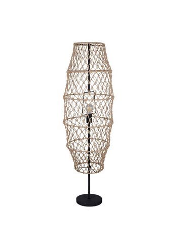 Lámpara de pie de cuerda natural HIVE bombilla excl. 1x E27 max. 60W IP20 con interruptor de pedal