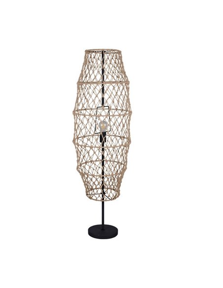 Lámpara de pie de cuerda natural HIVE bombilla excl. 1x E27 max. 60W IP20 con interruptor de pedal