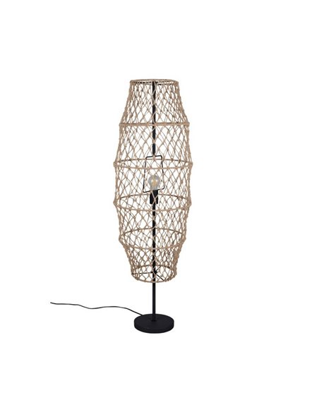 Lampadaire en corde naturelle HIVE ampoule excl. 1x E27 max. 60W IP20 avec interrupteur à pédale