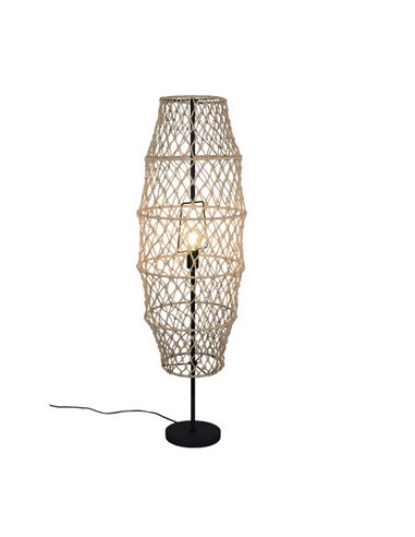 Lámpara de pie de cuerda natural HIVE bombilla excl. 1x E27 max. 60W IP20 con interruptor de pedal