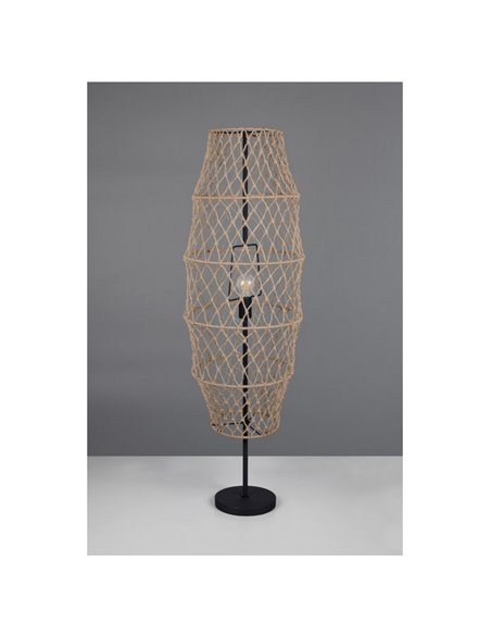 Lâmpada de chão de corda natural HIVE, excl. 1x E27 máx. 60W IP20 com pedal