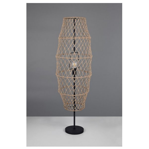 Lampadaire en corde naturelle HIVE ampoule excl. 1x E27 max. 60W IP20 avec interrupteur à pédale