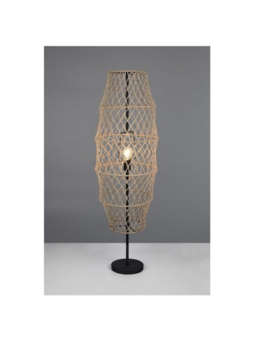 Lampadaire en corde naturelle HIVE ampoule excl. 1x E27 max. 60W IP20 avec interrupteur à pédale