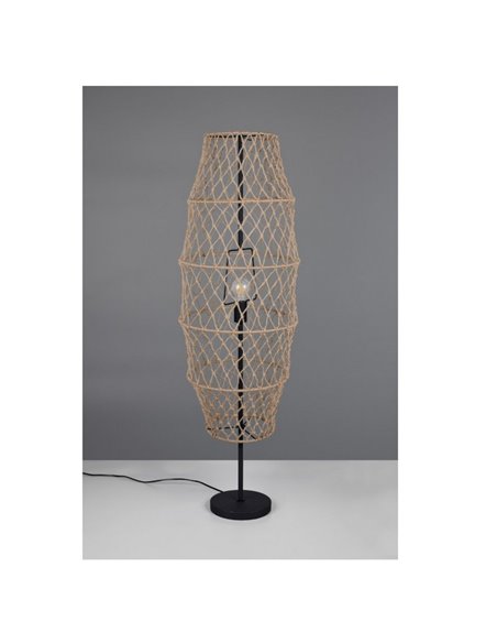 Lámpara de pie de cuerda natural HIVE bombilla excl. 1x E27 max. 60W IP20 con interruptor de pedal