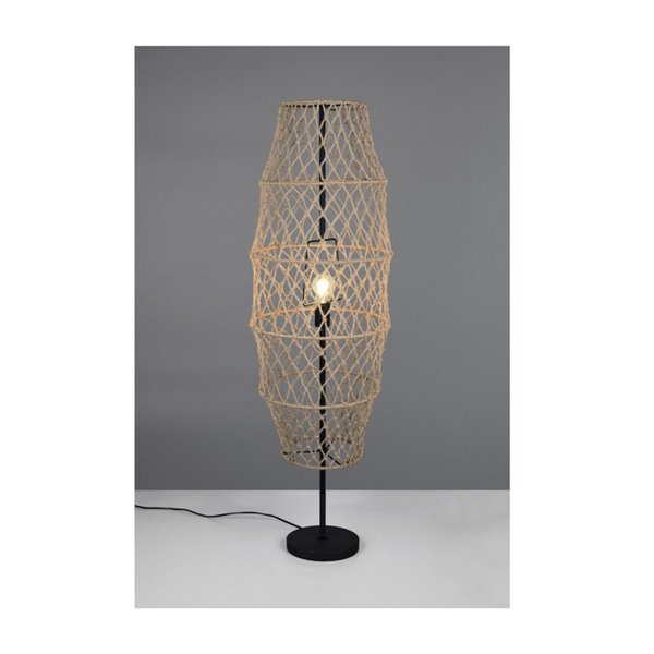 Lampadaire en corde naturelle HIVE ampoule excl. 1x E27 max. 60W IP20 avec interrupteur à pédale