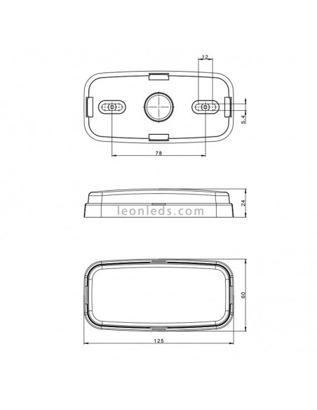 Sidelight LED 2 funções FT-075 LED da Fristom em 3 cores Branco, Vermelho e Laranja | leonleds