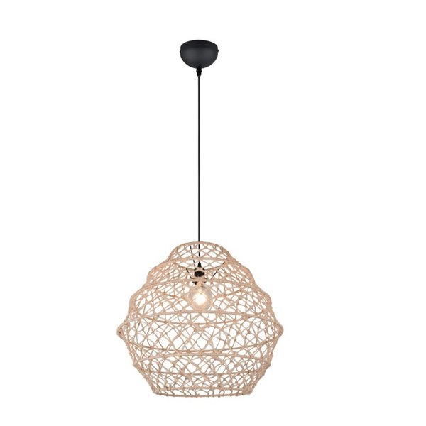 Luminária de teto HIVE em corda natural e lâmpada ajustável em altura, excl. 1x E27 máx. 60 W IP20