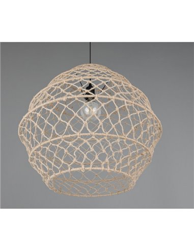 Luminária de teto HIVE em corda natural e lâmpada ajustável em altura, excl. 1x E27 máx. 60 W IP20