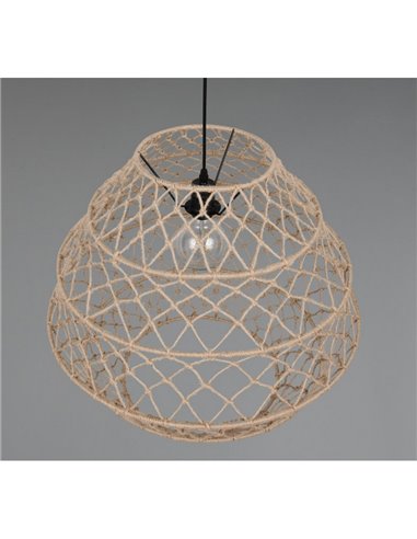 Lámpara de techo HIVE cuerda natural y altura ajustable bombilla excl. 1x E27 max. 60W IP20