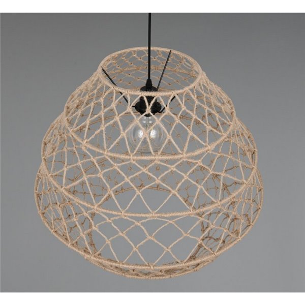 Plafonnier HIVE corde naturelle et ampoule réglable en hauteur excl. 1x E27 max. 60 W IP20