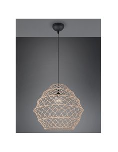 Lámpara de techo HIVE cuerda natural y altura ajustable bombilla excl. 1x E27 max. 60W IP20 2