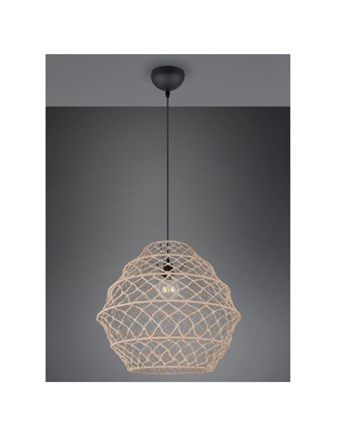 Lámpara de techo HIVE cuerda natural y altura ajustable bombilla excl. 1x E27 max. 60W IP20