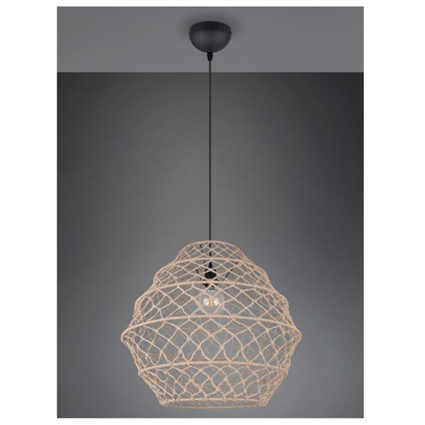 Luminária de teto HIVE em corda natural e lâmpada ajustável em altura, excl. 1x E27 máx. 60 W IP20