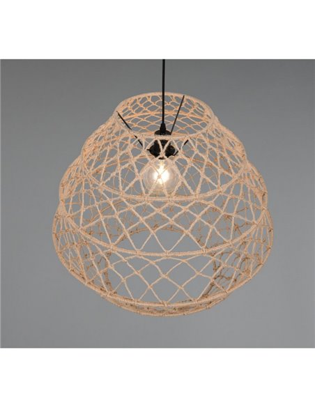 Luminária de teto HIVE em corda natural e lâmpada ajustável em altura, excl. 1x E27 máx. 60 W IP20