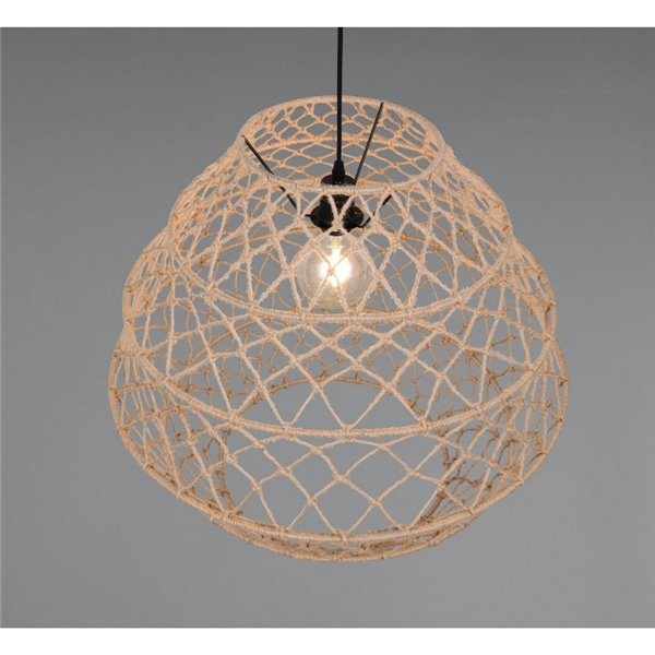 Luminária de teto HIVE em corda natural e lâmpada ajustável em altura, excl. 1x E27 máx. 60 W IP20