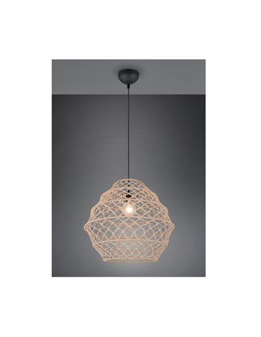 Luminária de teto HIVE em corda natural e lâmpada ajustável em altura, excl. 1x E27 máx. 60 W IP20