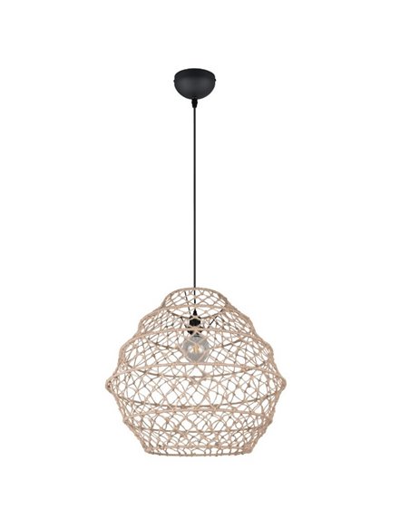 Plafonnier HIVE corde naturelle et ampoule réglable en hauteur excl. 1x E27 max. 60 W IP20