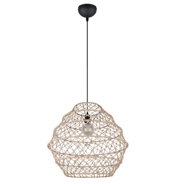 Luminária de teto HIVE em corda natural e lâmpada ajustável em altura, excl. 1x E27 máx. 60 W IP20