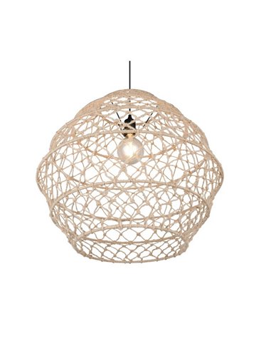 Luminária de teto HIVE em corda natural e lâmpada ajustável em altura, excl. 1x E27 máx. 60 W IP20