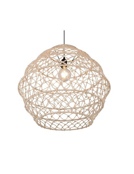 Luminária de teto HIVE em corda natural e lâmpada ajustável em altura, excl. 1x E27 máx. 60 W IP20