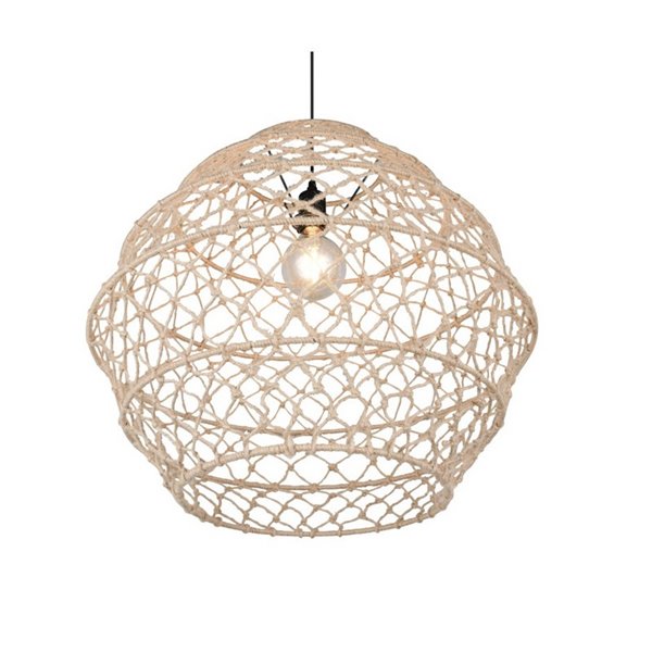 Lámpara de techo HIVE cuerda natural y altura ajustable bombilla excl. 1x E27 max. 60W IP20